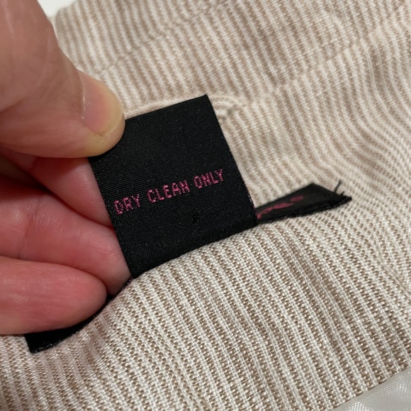 LILY STANHOPE Cream & White Stripe Linen Blazer - Picture 8 of 9